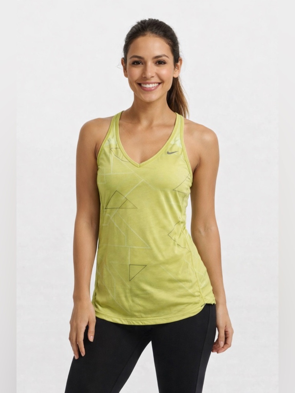 Nike Dri-Fit V-Neck Racerback Sleeveless Athletic Tank - Size S